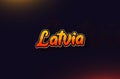 Country Name Lativa text design