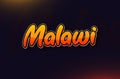 Country Name Malawi text design
