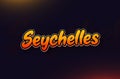 Country Name Seychelles Islands text design