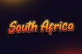 Country Name South Africa text design