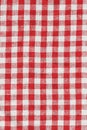 Country Plaid Tartan Kitchen Fabric Material Abstract Check Texture Background Texture, Red And White. Flannel Tartan Royalty Free Stock Photo