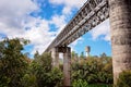 Country Railway Bridge Over A River Royalty Free Stock Photo