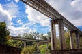 Country Railway Bridge Over A River Royalty Free Stock Photo