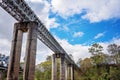 Country Railway Bridge Over A River Royalty Free Stock Photo