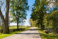 Country road along horse farms