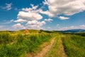 Country road along the hillside Royalty Free Stock Photo