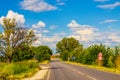 Country road in beautiful summer scenery Bulgaria Royalty Free Stock Photo