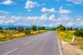 Country road in beautiful summer scenery Bulgaria Royalty Free Stock Photo