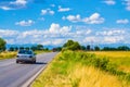 Country road in beautiful summer scenery Bulgaria Royalty Free Stock Photo