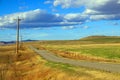 Country Road Canadian Landscape Alberta Canada Royalty Free Stock Photo