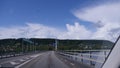 Country Road, cloudy sommar fourney in Sweden Royalty Free Stock Photo