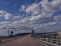 Country Road, cloudy sommar fourney in Sweden Royalty Free Stock Photo