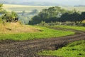 Country road curve Royalty Free Stock Photo