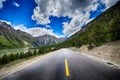 Country road at the european alps Royalty Free Stock Photo