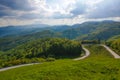 Country road at the european alps, nature Royalty Free Stock Photo