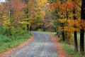 Vermont Country Road through Fall Foliage Royalty Free Stock Photo