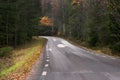 Country road in fall Royalty Free Stock Photo