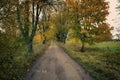 Country road in fall season. Latvia Royalty Free Stock Photo