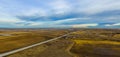 Country road through farm and ranch land