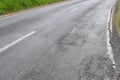 baldy damaged country road in Germany Royalty Free Stock Photo