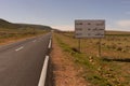 Road with distances near Sidi Ifni Royalty Free Stock Photo