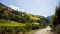 Country road near Mestia, Svaneti region, republic of Georgia