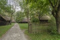 Country road in open-air museum Royalty Free Stock Photo