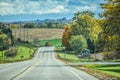 Country Road Overlooking Farmland Royalty Free Stock Photo