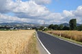 country road passing Fraukirch and leading into Reginarisbrunnen and Mendig