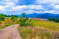 Country road Rhodope Mountains meadow Bulgaria Royalty Free Stock Photo