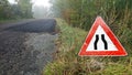 Country Road Sign Ground View Royalty Free Stock Photo