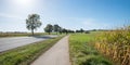 country road to Sachsenkam, Bad Tolz, with bike way beside
