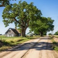 Country road with wide-angle lens and polarizing filter