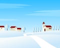 Country Road Winter Landscape Royalty Free Stock Photo