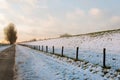 Country road in wintertime Royalty Free Stock Photo