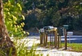 country roads mailboxes form a colourful line Royalty Free Stock Photo