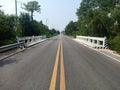 Country roads and reinforced concrete bridges Royalty Free Stock Photo