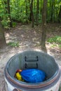 Country and a rubbish bin Royalty Free Stock Photo