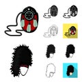 Country Scotland cartoon,black,flat,monochrome,outline icons in set collection for design. Sightseeing, culture and Royalty Free Stock Photo