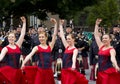 Country Scottish Dancers at 2010 Royal Tour Royalty Free Stock Photo