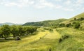 Country side landscape with hills Royalty Free Stock Photo