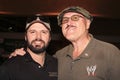 Country singer Mark Wills with WWE Sgt. Slaughter Royalty Free Stock Photo