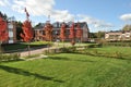 Country-storey residential block brick houses Royalty Free Stock Photo