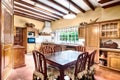 Country style kitchen with dining room