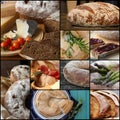 Country Style Wholemeal Rye Bread Loaf Set Collage Royalty Free Stock Photo