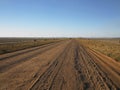 Country View Of Long And Straight Dirt Road Royalty Free Stock Photo