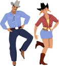 Country-western dancers Royalty Free Stock Photo
