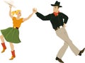 Country western dancing Royalty Free Stock Photo