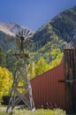 Country Windmill and Barn Royalty Free Stock Photo