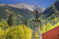 Country Windmill and Barn Royalty Free Stock Photo